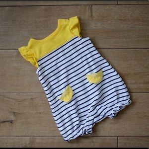 Gymboree Bubble lemon onesie
